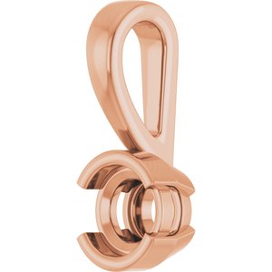 18K Rose Gold 4.4 mm Round Charm/Pendant Mounting – image 4