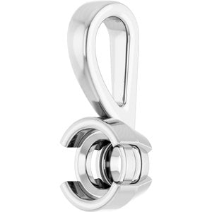 14K X1 White Gold 4.4 mm Round Charm/Pendant Mounting – image 4