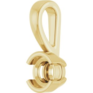 10K Yellow Gold 4.4 mm Round Charm/Pendant Mounting – image 4