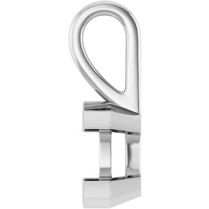 18K White Gold 7x5 mm Oval Charm/Pendant Mounting – image 6