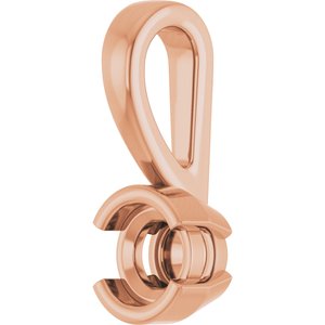 10K Rose Gold 3.8 mm Round Charm/Pendant Mounting – image 4