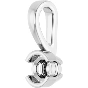 10K White Gold 3.8 mm Round Charm/Pendant Mounting – image 4