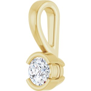 10K Yellow Gold 3.8 mm Round Charm/Pendant Mounting – image 3
