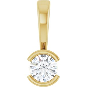 10K Yellow Gold 3.8 mm Round Charm/Pendant Mounting