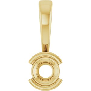 10K Yellow Gold 3.8 mm Round Charm/Pendant Mounting – image 2