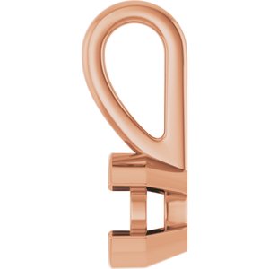 10K Rose Gold 3.8 mm Round Charm/Pendant Mounting – image 6