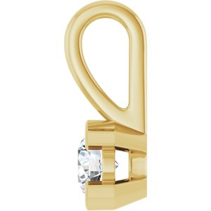 10K Yellow Gold 3.8 mm Round Charm/Pendant Mounting – image 5