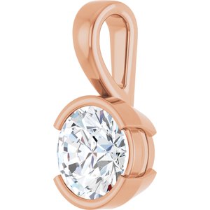 14K Rose Gold 8 mm Round Charm/Pendant Mounting – image 3