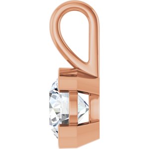 14K Rose Gold 8 mm Round Charm/Pendant Mounting – image 5