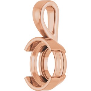 14K Rose Gold 11x9 mm Oval Charm/Pendant Mounting – image 4