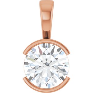 14K Rose Gold 10 mm Round Charm/Pendant Mounting