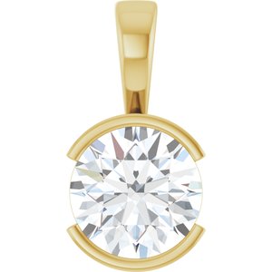 10K Yellow Gold 10 mm Round Charm/Pendant Mounting