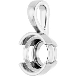 Platinum 10 mm Round Charm/Pendant Mounting – image 4