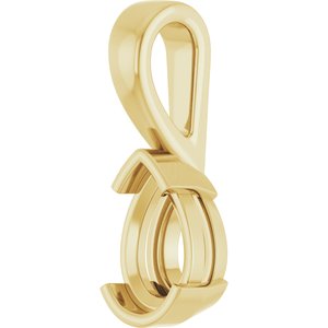18K Yellow Gold 8.5x5.5 mm Pear Charm/Pendant Mounting – image 4