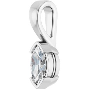 Sterling Silver 8x4 mm Marquise Charm/Pendant Mounting – image 3