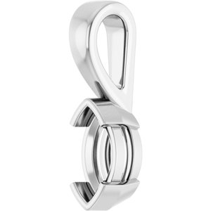 Continuum Sterling Silver 8x4 mm Marquise Charm/Pendant Mounting – image 4