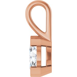 14K Rose Gold 8x4 mm Marquise Charm/Pendant Mounting – image 5