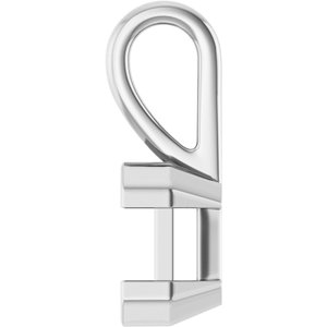 10K White Gold 6.5x4.5 mm Emerald Charm/Pendant Mounting – image 6