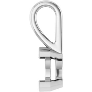Platinum 6x4 mm Pear Charm/Pendant Mounting – image 6