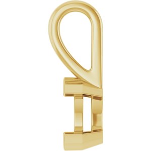 10K Yellow Gold 6x4 mm Pear Charm/Pendant Mounting – image 6