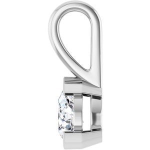 14K X1 White Gold 6x4 mm Pear Charm/Pendant Mounting – image 5