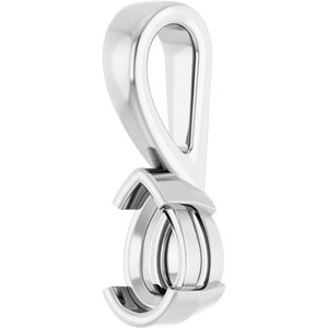 14K X1 White Gold 6x4 mm Pear Charm/Pendant Mounting – image 4