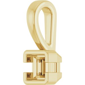 10K Yellow Gold 3.25x3.25 mm Square Charm/Pendant Mounting – image 4