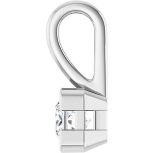 Sterling Silver 3.5x3.5 mm Square Charm/Pendant Mounting – image 5