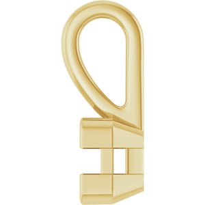 10K Yellow Gold 3.5x3.5 mm Square Charm/Pendant Mounting – image 6