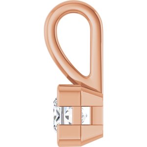 10K Rose Gold 3.5x3.5 mm Square Charm/Pendant Mounting – image 5