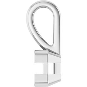 18K White Gold 3.5x3.5 mm Square Charm/Pendant Mounting – image 6