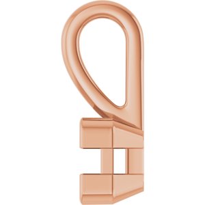 14K Rose Gold 3.5x3.5 mm Square Charm/Pendant Mounting – image 6