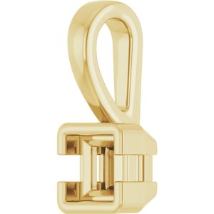 14K Yellow Gold 3.5x3.5 mm Square Charm/Pendant Mounting – image 4
