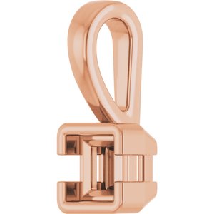 18K Rose Gold 3.5x3.5 mm Square Charm/Pendant Mounting – image 4