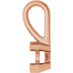 14K Rose Gold 4x3 mm Oval Charm/Pendant Mounting – image 6