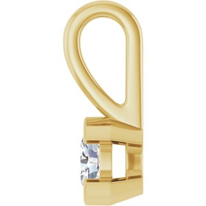 10K Yellow Gold 4x3 mm Oval Charm/Pendant Mounting – image 5