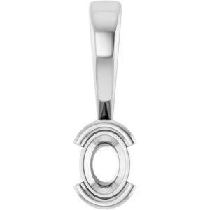 Continuum Sterling Silver 4x3 mm Oval Charm/Pendant Mounting – image 2