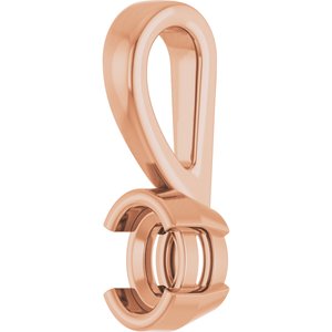 14K Rose Gold 4x3 mm Oval Charm/Pendant Mounting – image 4