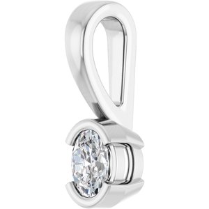 Continuum Sterling Silver 4x3 mm Oval Charm/Pendant Mounting – image 3