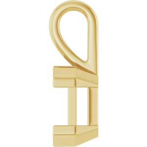 18K Yellow Gold 8.5x6.5 mm Emerald Charm/Pendant Mounting – image 6
