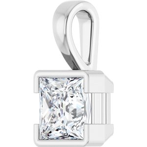 Continuum Sterling Silver 7x7 mm Square Charm/Pendant Mounting – image 3