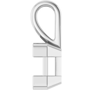 Platinum 7x7 mm Square Charm/Pendant Mounting – image 6