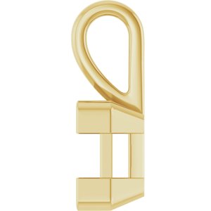10K Yellow Gold 7x7 mm Square Charm/Pendant Mounting – image 6