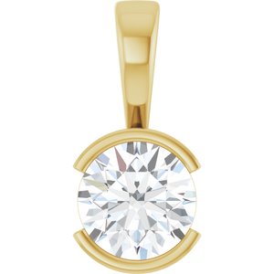 10K Yellow Gold 7.4 mm Round Charm/Pendant Mounting