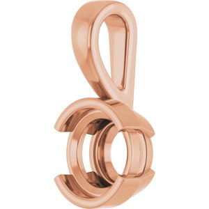 10K Rose Gold 7.4 mm Round Charm/Pendant Mounting – image 4