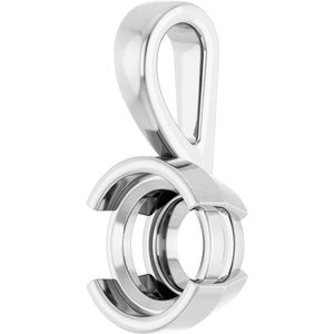 Continuum Sterling Silver 7.4 mm Round Charm/Pendant Mounting – image 4