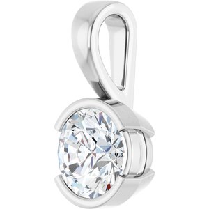 Sterling Silver 7.4 mm Round Charm/Pendant Mounting – image 3