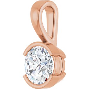 10K Rose Gold 7.4 mm Round Charm/Pendant Mounting – image 3