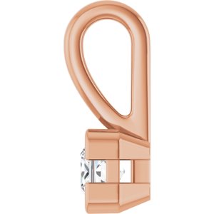 10K Rose Gold 3x3 mm Square Charm/Pendant Mounting – image 5