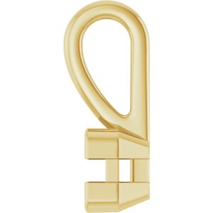 18K Yellow Gold 3x3 mm Square Charm/Pendant Mounting – image 6